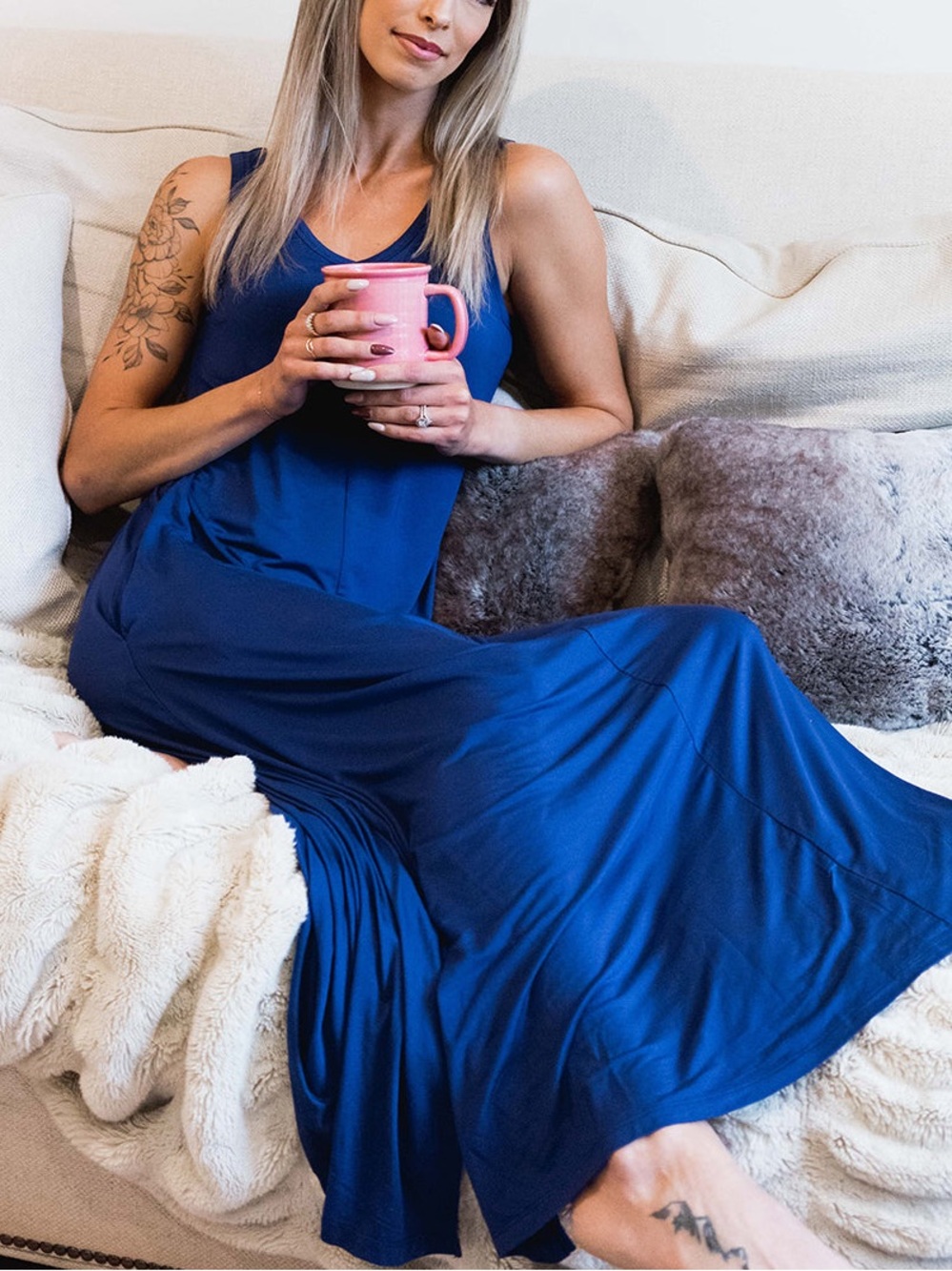 Skivys Femme Daydreamer sample blue maxi dress size small